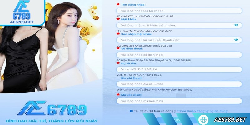 Mọi thông tin cung cấp cần đúng với biểu mẫu yêu cầu